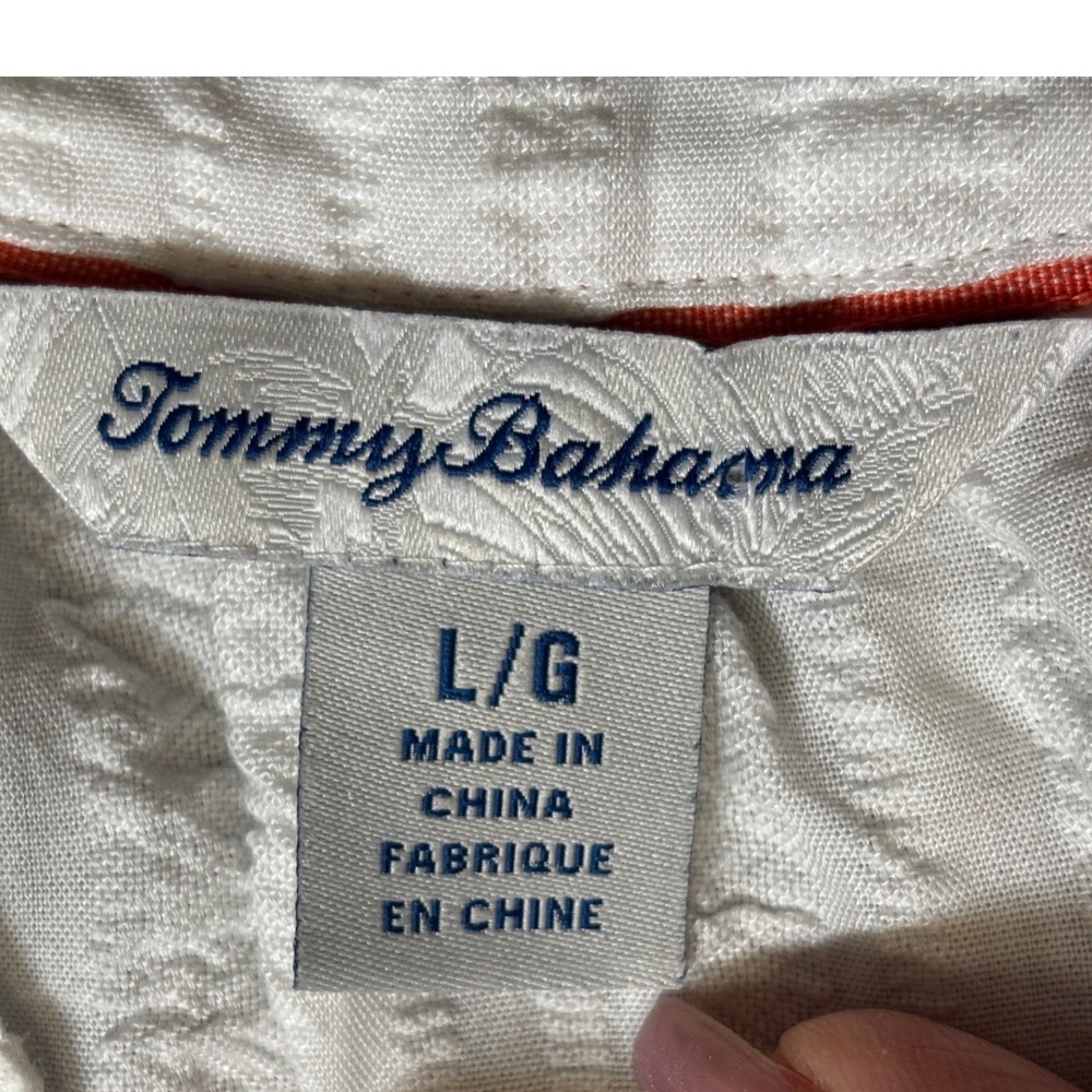 Tommy Bahama White Textured V-Neck Peasant Blouse - Picture 10 of 11
